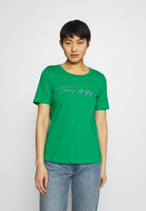 REGULAR SCRIPT OPEN TEE - T-shirt z nadrukiem - primary green