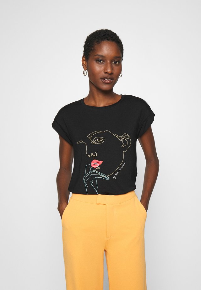 SRGIRL - T-shirt imprimé - black