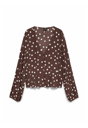 Vero Moda, BLOUSE VMELISA TOP - Blouse - chocolate martini