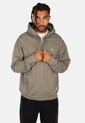MINI FLAG 2  - Zip-up sweatshirt - taupe