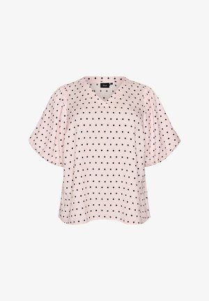 Zizzi, BLUSE MIT POLKA-DOT-MUSTER UND BALLONÄRMELN - Camicetta - pink