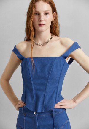 Sara Battaglia SQUARED - Μπλούζα - blue denim
