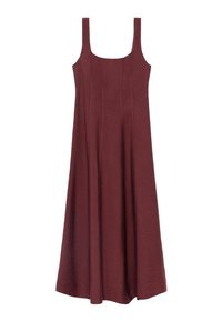 MIDI WITH STITCHING - Jurk - bordeaux