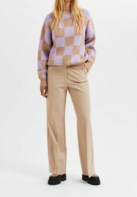 Selected Femme Stickad tröja - light brown