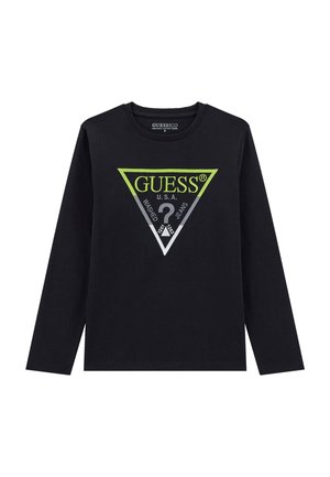 STICKEREI LOGO-DREIECK - T-shirt à manches longues - schwarz