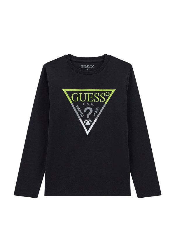 STICKEREI LOGO-DREIECK - Langarmshirt - schwarz