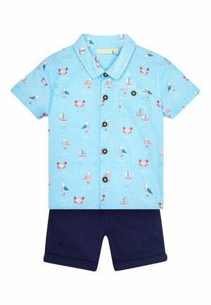 JoJo Maman Bébé 2-PIECE TRICERATOPS SET  - REGULAR FIT - Šorti - blue nautical