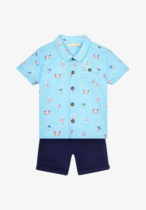 JoJo Maman Bébé 2-PIECE TRICERATOPS SET - REGULAR FIT - Šorti - blue nautical