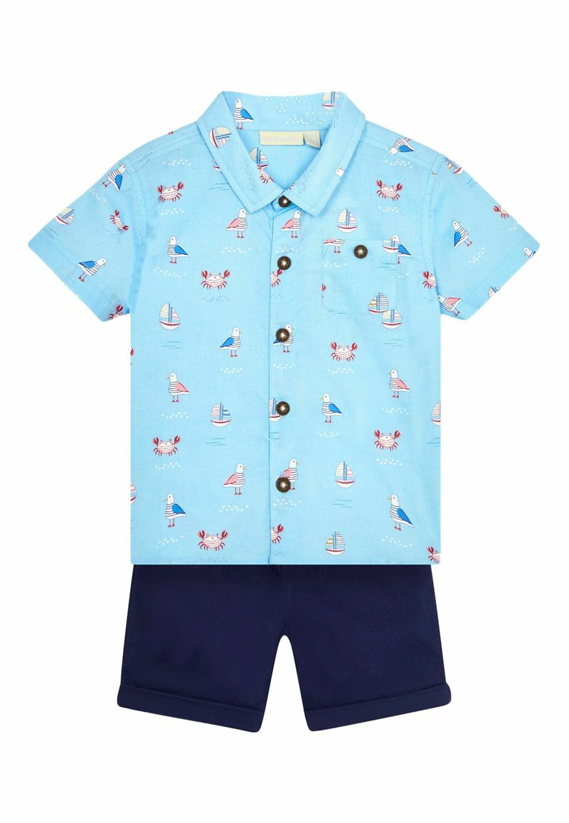 JoJo Maman Bébé 2-PIECE TRICERATOPS SET  - REGULAR FIT - Šorti - blue nautical