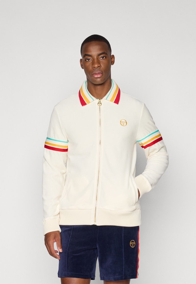 Sergio Tacchini SLICE TRACK JACKET - Veste de survêtement - gardenia/gold