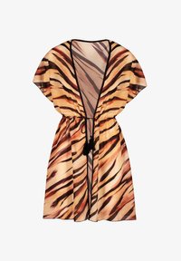 Wybrany, krótki szlafrok wiązana tunika zwierzęcy wzór