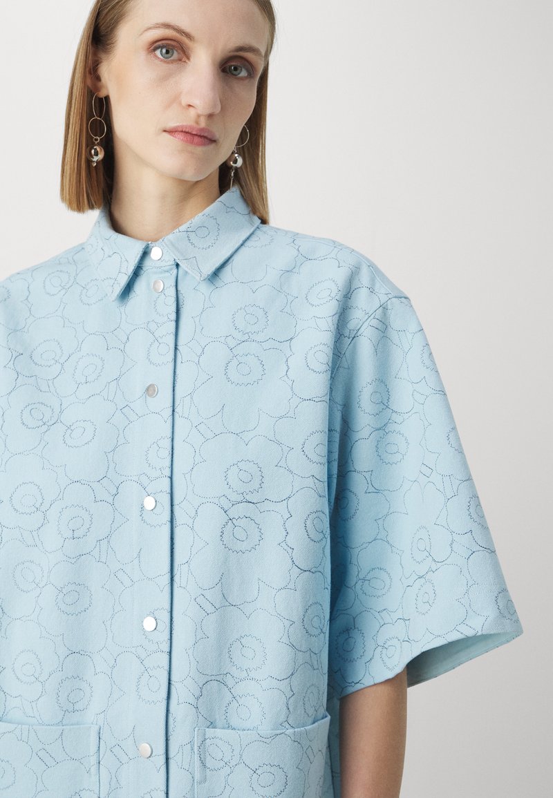 Marimekko MITTA MINI PIIRTO UNIKKO - Shirt dress - light blue/blue 