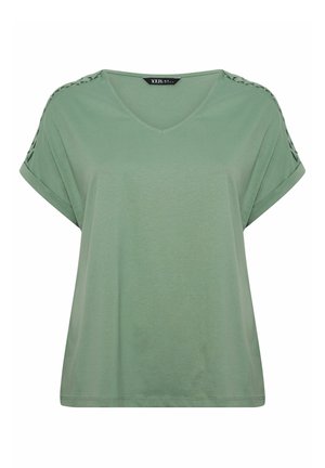 Yours Clothing, T-shirts print - light green