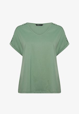 Yours Clothing, T-shirts print - light green