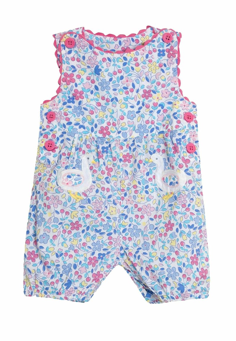 JoJo Maman Bébé - Peto - blue ditsy floral duck, Ampliar