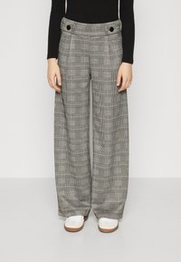 JDY - JDYGEGGO MIA LONG CHECK PANT - Trousers - black Thumbnail Image 1