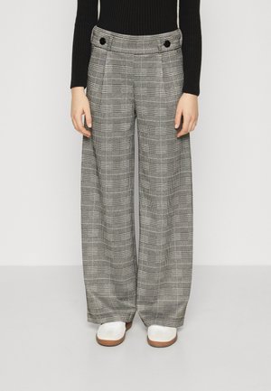 JDYGEGGO MIA LONG CHECK - Trousers - black