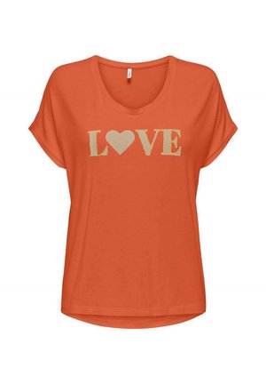 ONLY T-shirt imprimé - orange