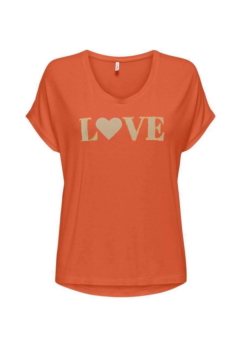 ONLY T-shirt imprimé - orange
