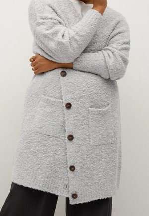 Cardigan - mottled light grey