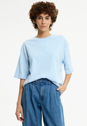 INSIDE, CAMISETA OVERSIZE BÁSICA LISA - Camiseta básica - azul