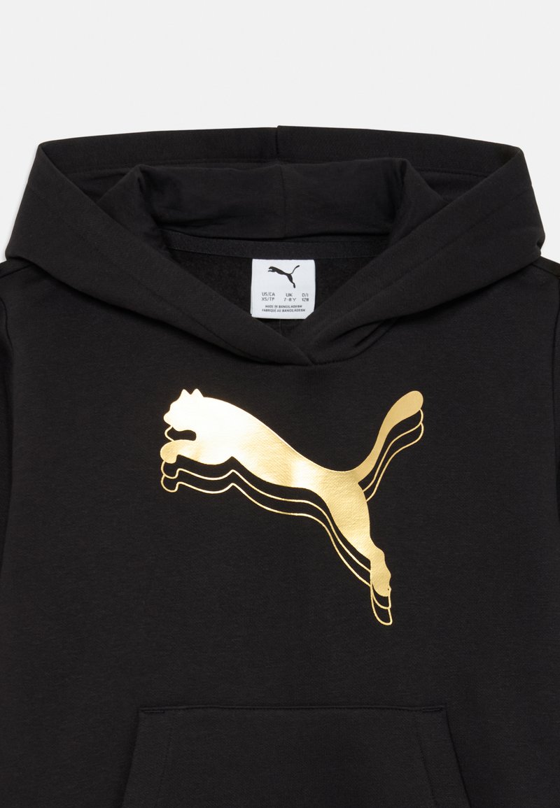 Puma HOODIE UNISEX Kapuzenpullover black/gold coloured/schwarz