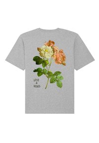 Mira Paris ROSES BACK HEAVYWEIGHT - Print T-shirt - mottled grey - Zalando