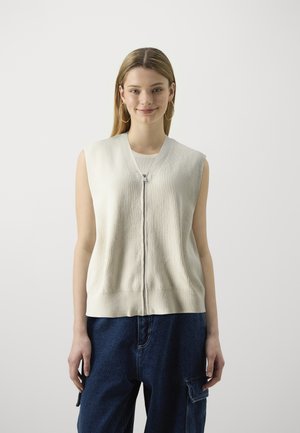 RILEY ZIP VEST - Waistcoat - whites