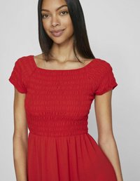 VILA MIDIKLEID KURZARM - Jurk - mars red