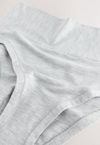 Šviesiai pilkos spalvos medvilniniai apatiniai, turintys minkštą tekstūrą. Plačios, elastingos juosmens juostos ir lygios kraštinės užtikrina komfortą ir tobulą prigludimą.