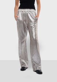URANUS  - Pantalon en cuir - silver