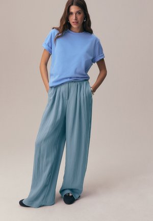 Next, HEAVYWEIGHT SHORT SLEEVE CREW NECK  - T-shirt con stampa - light blue