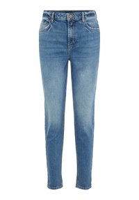 Pieces PCLEAH MOM - Laisvo kirpimo džinsai - medium blue denim