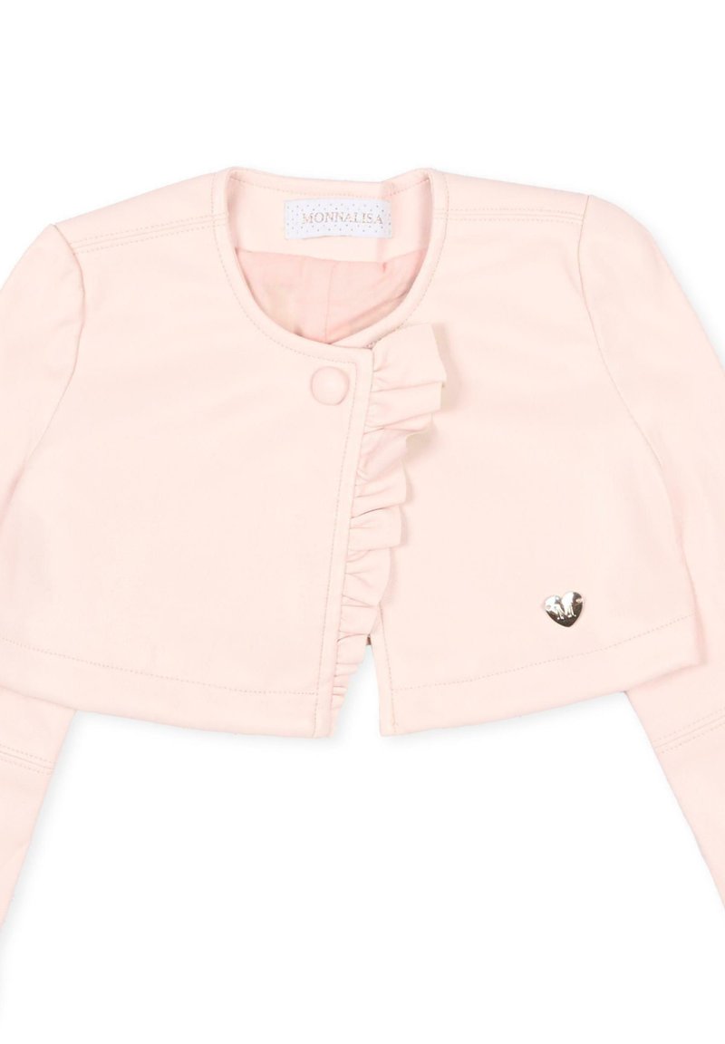 Manteau Fille Monnalisa Rose à Ceinture - Taille 36 Mois, Occasion En Très Bon état