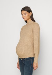 ONLY MATERNITY OLMKATIA HIGHNECK - Camisola - beige