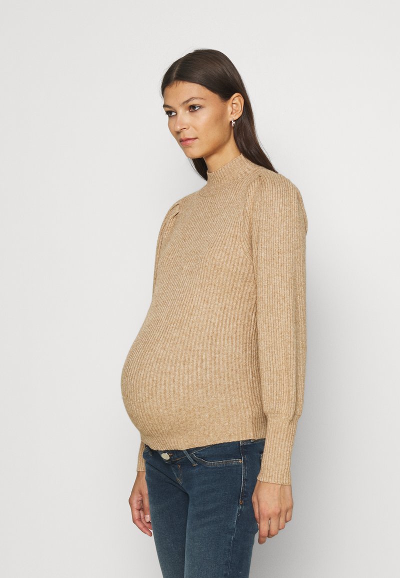 ONLY MATERNITY OLMKATIA HIGHNECK - Camisola - beige