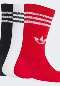 adidas Originals 3 PAIRS - Ponožky - better scarlet   black   white