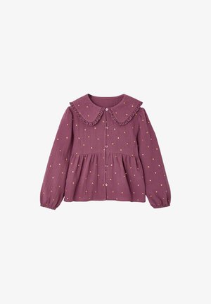 Vertbaudet, VERTBAUDET LANGÄRMELIGE MÄDCHEN BLUSE AUS MUSSELIN - Button-down blouse - pflaume