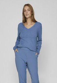 VILA - VIRIL V-NECK - Maglione - coronet blue Immagine in miniatura 1