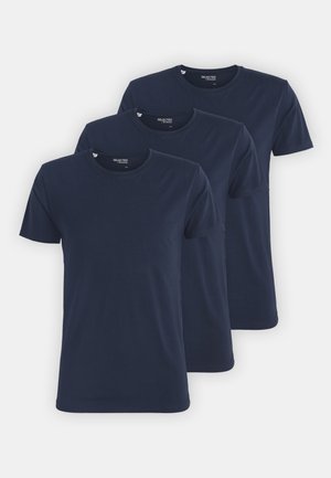 SLHROLAND O NECK TEE 3 PACK  - T-shirt - bas - navy blazer