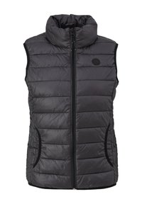 QS À COL DROIT - Weste - dunkelgrau