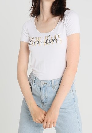 T-shirt med print - white