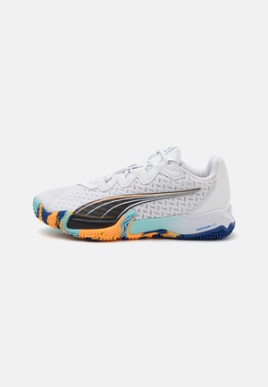 NOVA ELITE - Padel shoes - white/black/vivid blue/heat fire