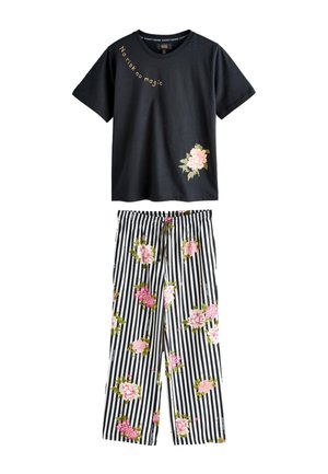 Rockett St George REGULAR FIT - FLOWER POWER  - Nachtwäsche Set - black white