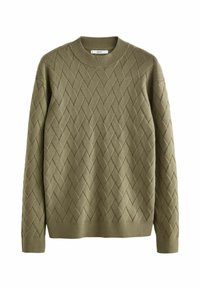 CABLE CREW NECK - REGULAR FIT - Pulover - green