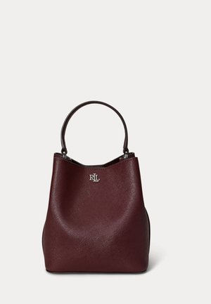 Lauren Ralph Lauren, CROSSHATCH SMALL REESE BUCKET BAG - Handtasche - dark garnet