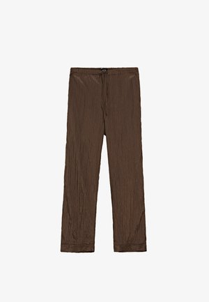 Massimo Dutti PINSTRIPE - Pantaloni - mottled dark brown