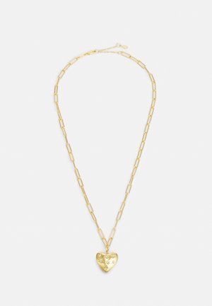 PUFFY HEART PENDANT EMBEDDED STARS - Collar - gold-coloured