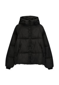 HOODED PUFFER - Winterjacke - black