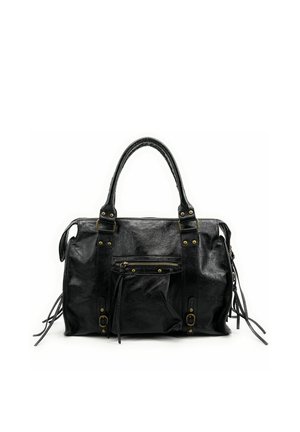 EN ITALIEN EFFET BROSSÉ SANDSTORM - Cabas - noir glossy